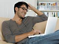 Man sitting with his laptop