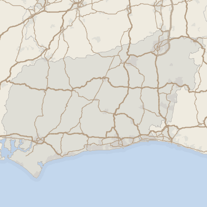 Map of house prices in West Sussex