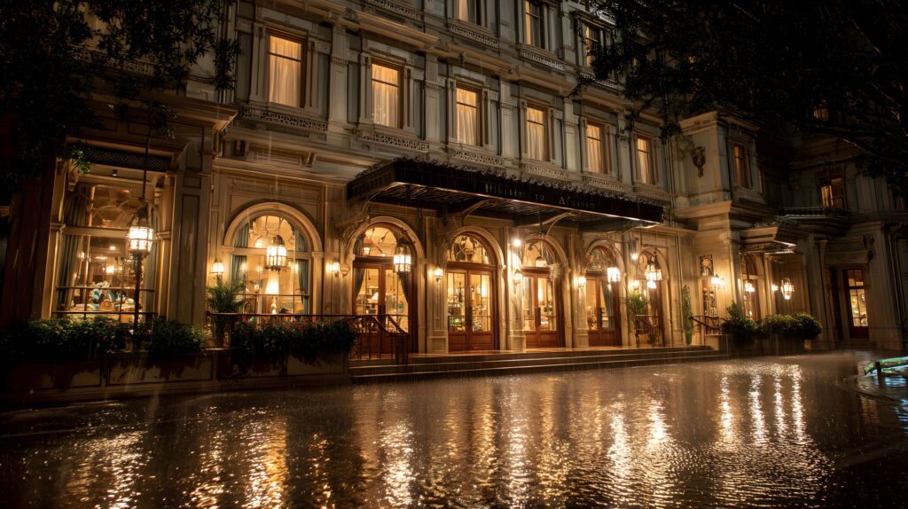 Elegant hotel exterior