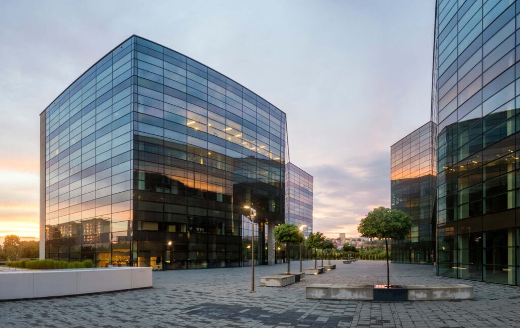 Exterior of office buildings