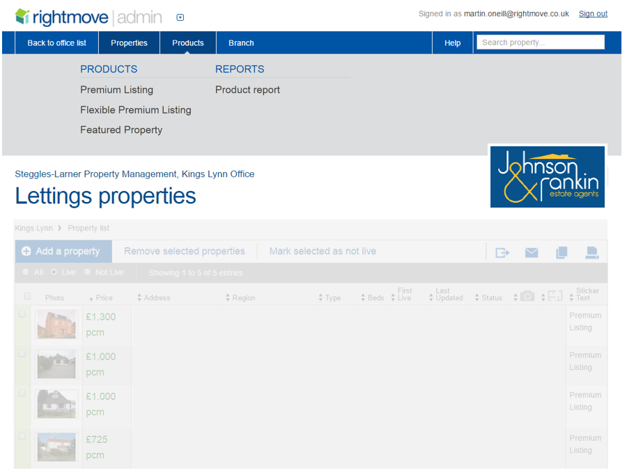 Changes to the way you access your Flexible Premium Listings Property