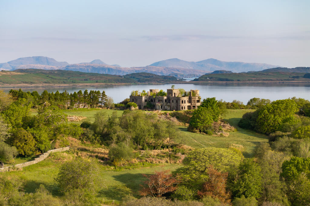Castle ruins on a Scottish island