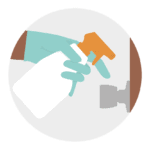 Clean surfaces regularly