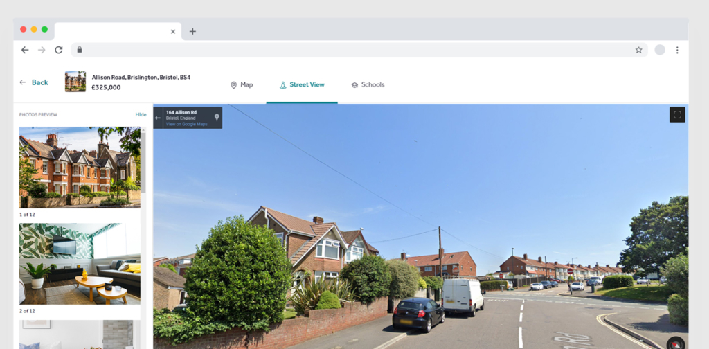 View maps and images side by side