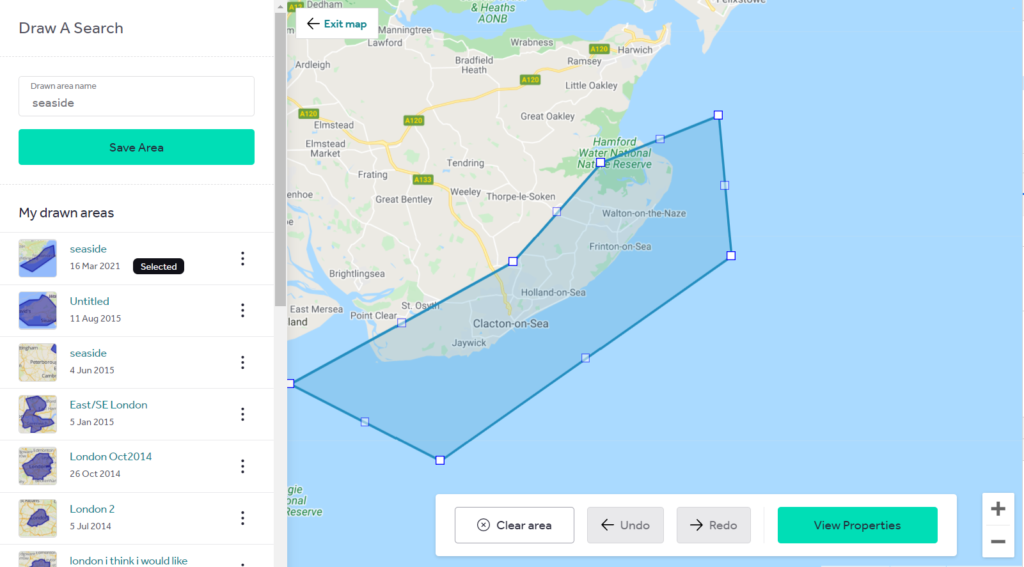 Save your custom drawn areas
