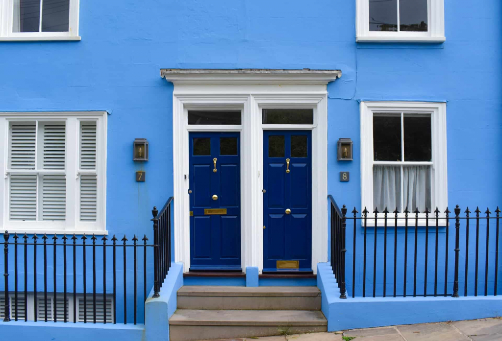 Blue houses