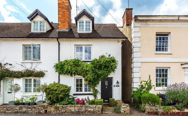 A row of terraced houses in Godalming, Surrey