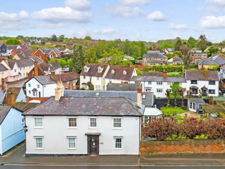 An aerial view of homes in Essex