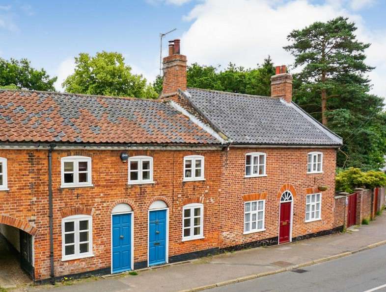 Terraced brick cottages