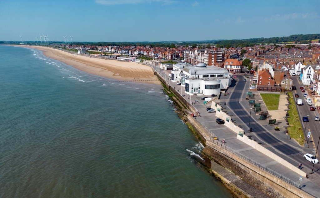 Aerial view of Bridlington on the North Yorkshire coast