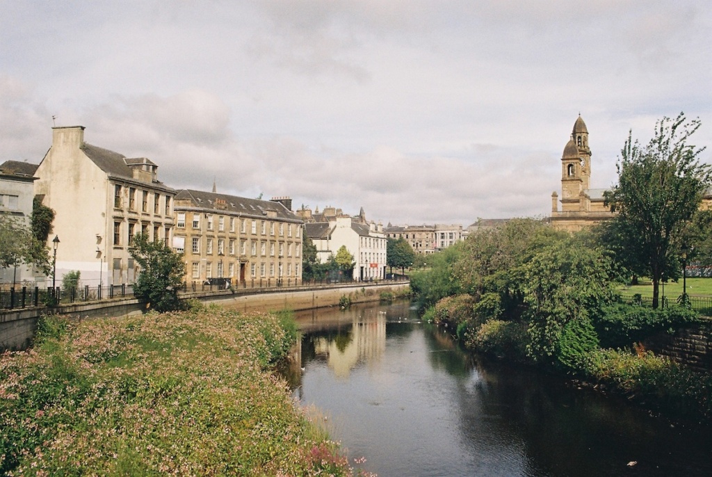 Paisley riverside in Renfrewshire