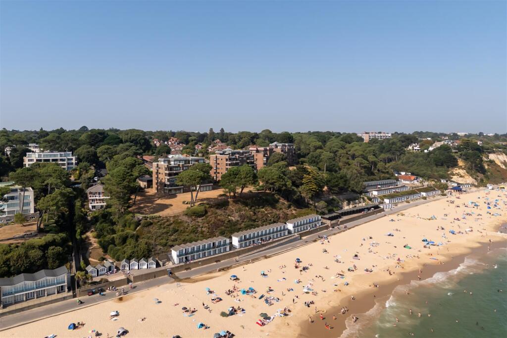 Aerial view of Branksome Dene Beach