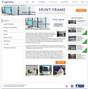 Hunt Frame Microsite