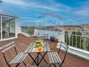 Balcony view across Lisbon