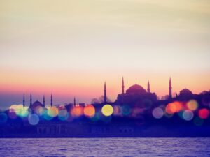 Istanbul skyline with mosque