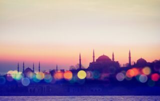 Istanbul skyline with mosque