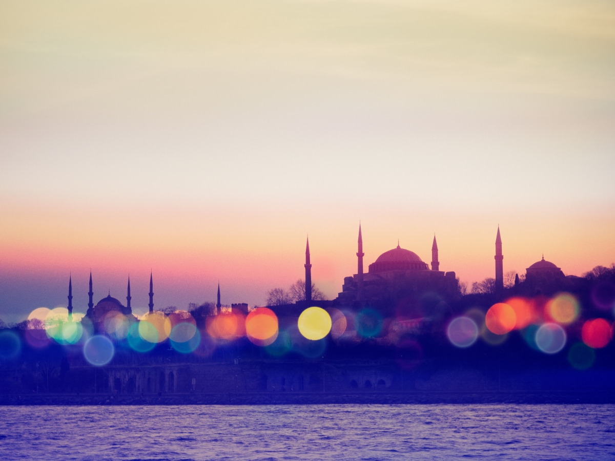 Istanbul skyline with mosque
