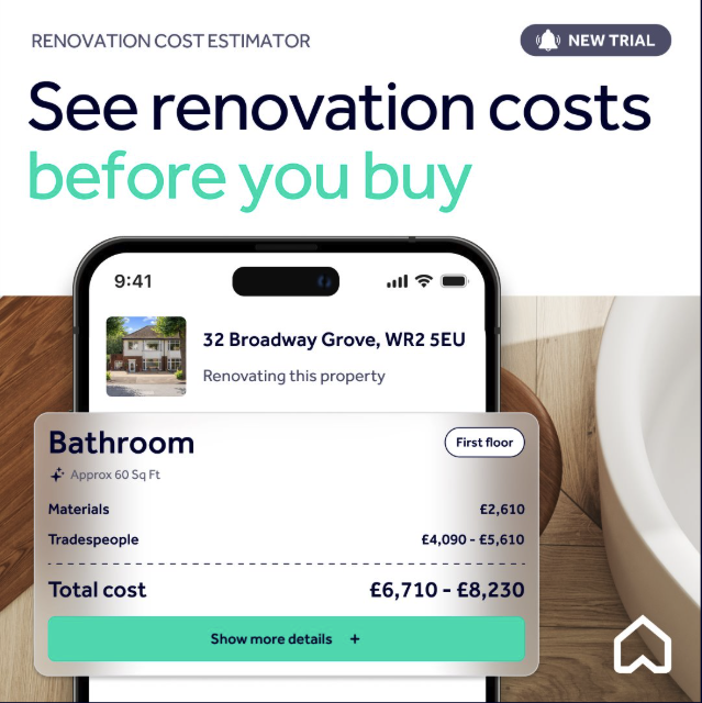 Rightmove trialling new Renovation Cost Estimator