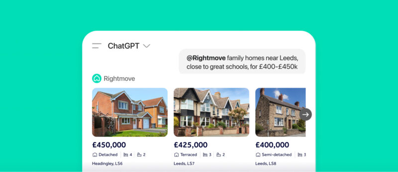 Rightmove becomes first UK property portal to launch in ChatGPT